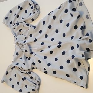 Polka Dot Off the Shoulder Romper